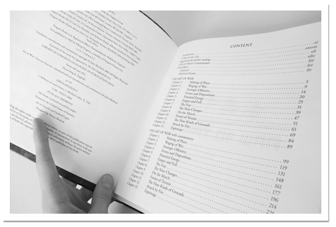 Revitalisation typographique du livre The Art Of War