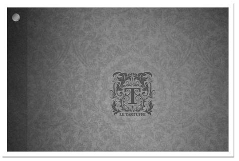 Menu du soir du restaurant le Tartuffe